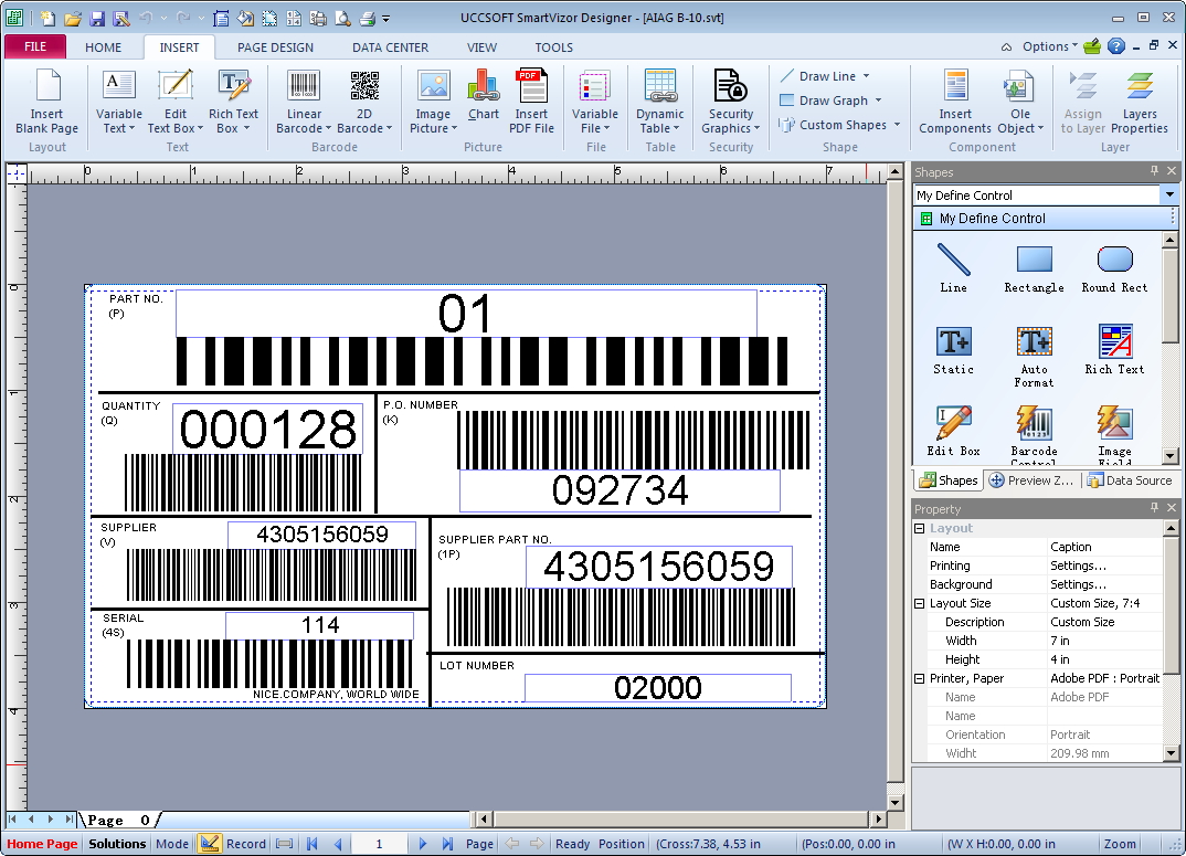 SmartVizor Variable Barcode Label Printing Software 36.0.210.423